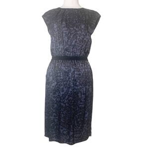 Day Birger et Mikkelsen Denmark paisley dress blue black sz 36